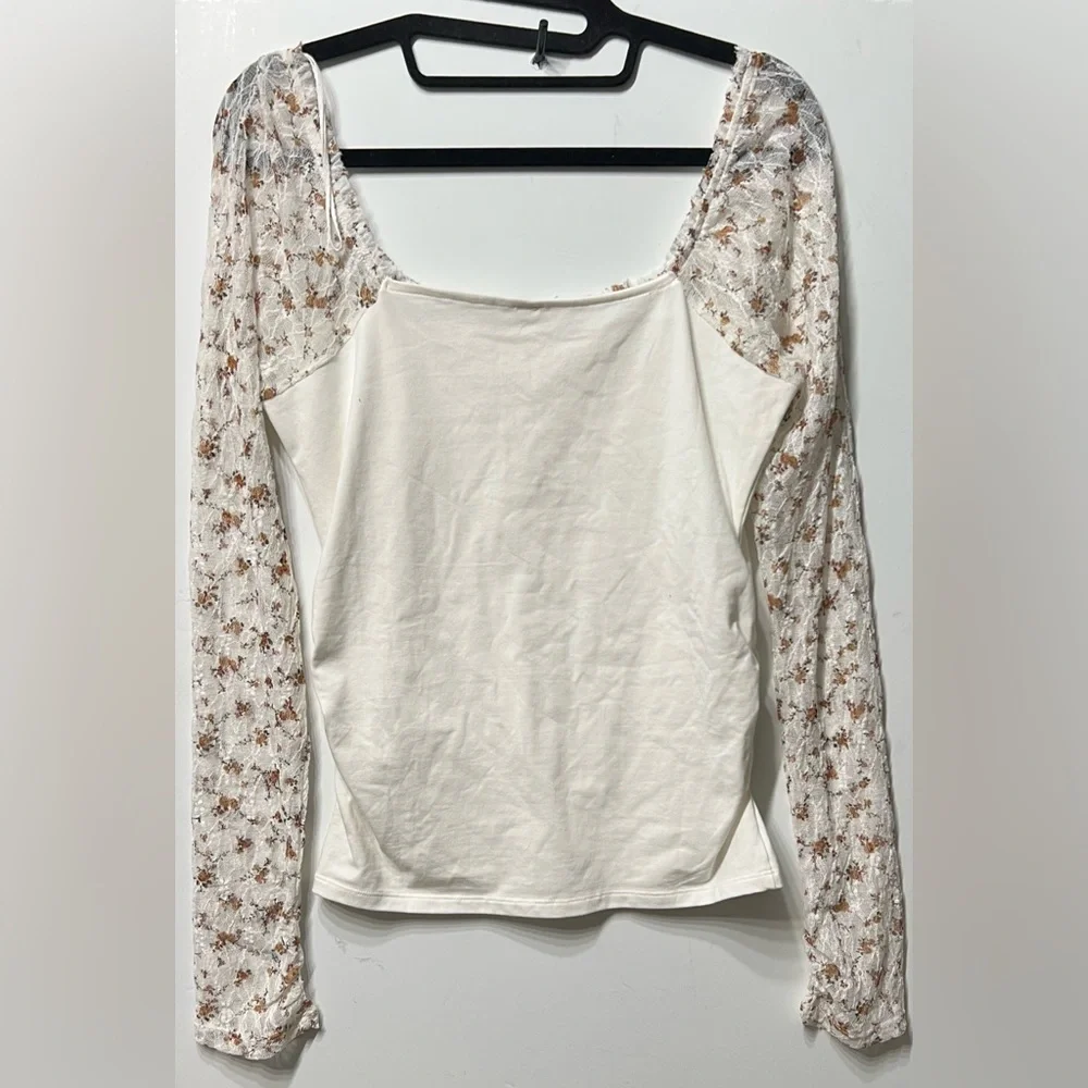 +Free People Josie Long Sleeve Top Sz Medium